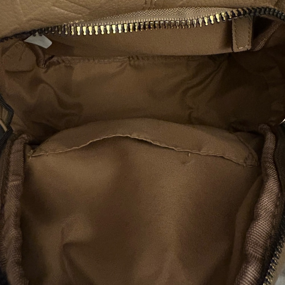 Adrienne Vittadini Brown Quilted Sling Crossbody Bag | Like New Condition - Picture 9 of 12